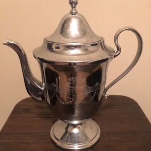 Vintage faberware metal tea coffee pot chrome